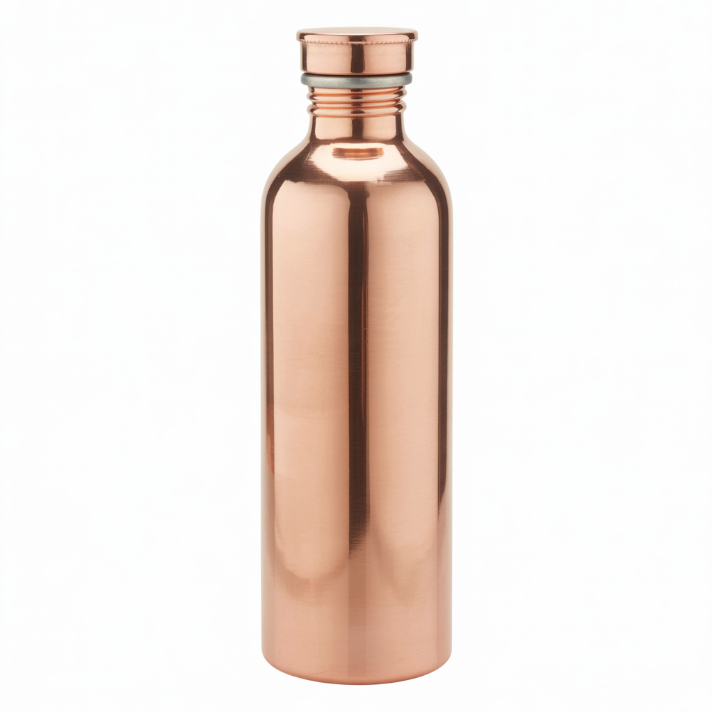 CUPMER Pure Copper Water Bottle - Handcrafted 1000ml Ayurvedic Health Vessel - Health & Wellness product