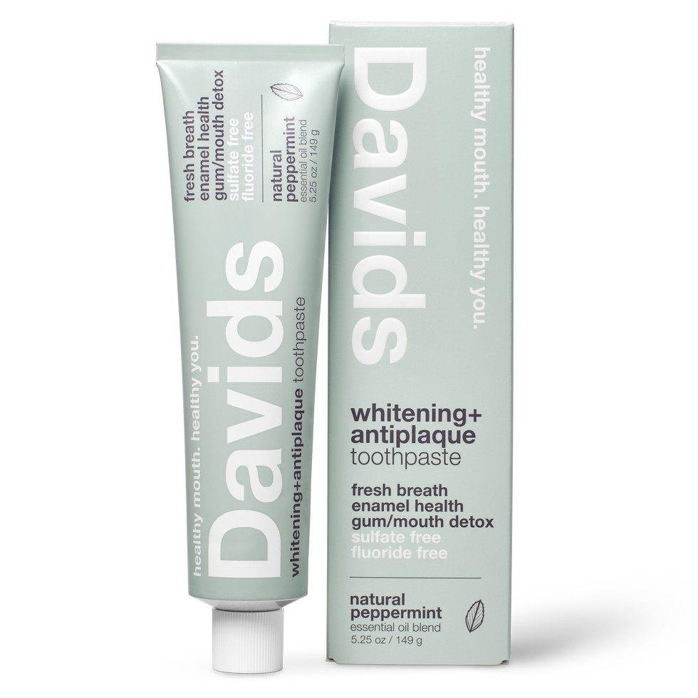 Davids Premium Natural Toothpaste Peppermint - EWG Verified, SLS-Free, Made in USA - Health & Wellness product