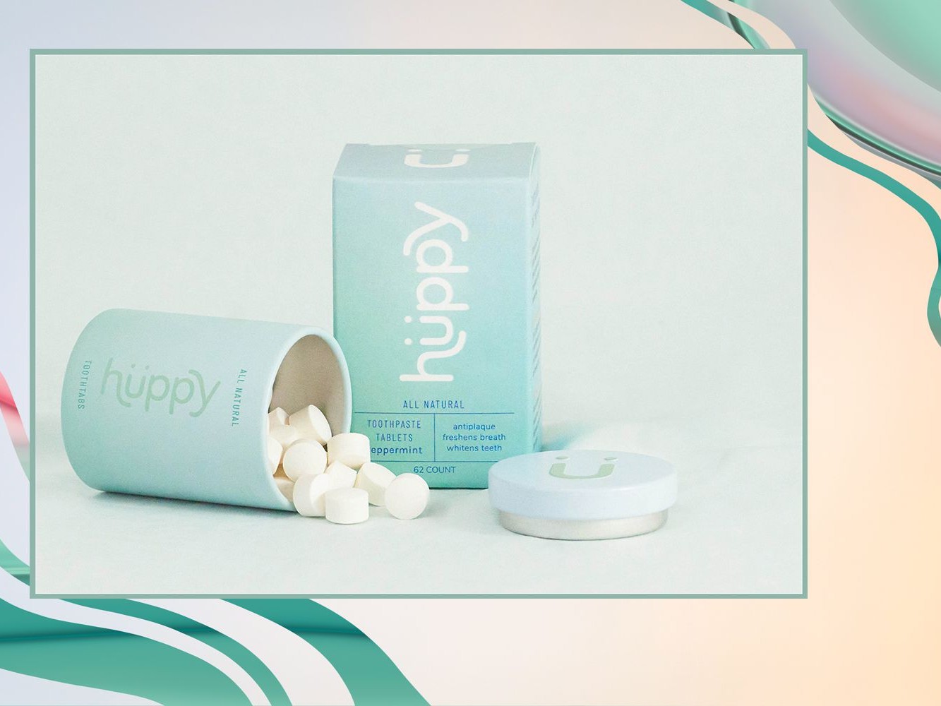 Huppy Toothpaste Tablets with Nano Hydroxyapatite (62 Count)