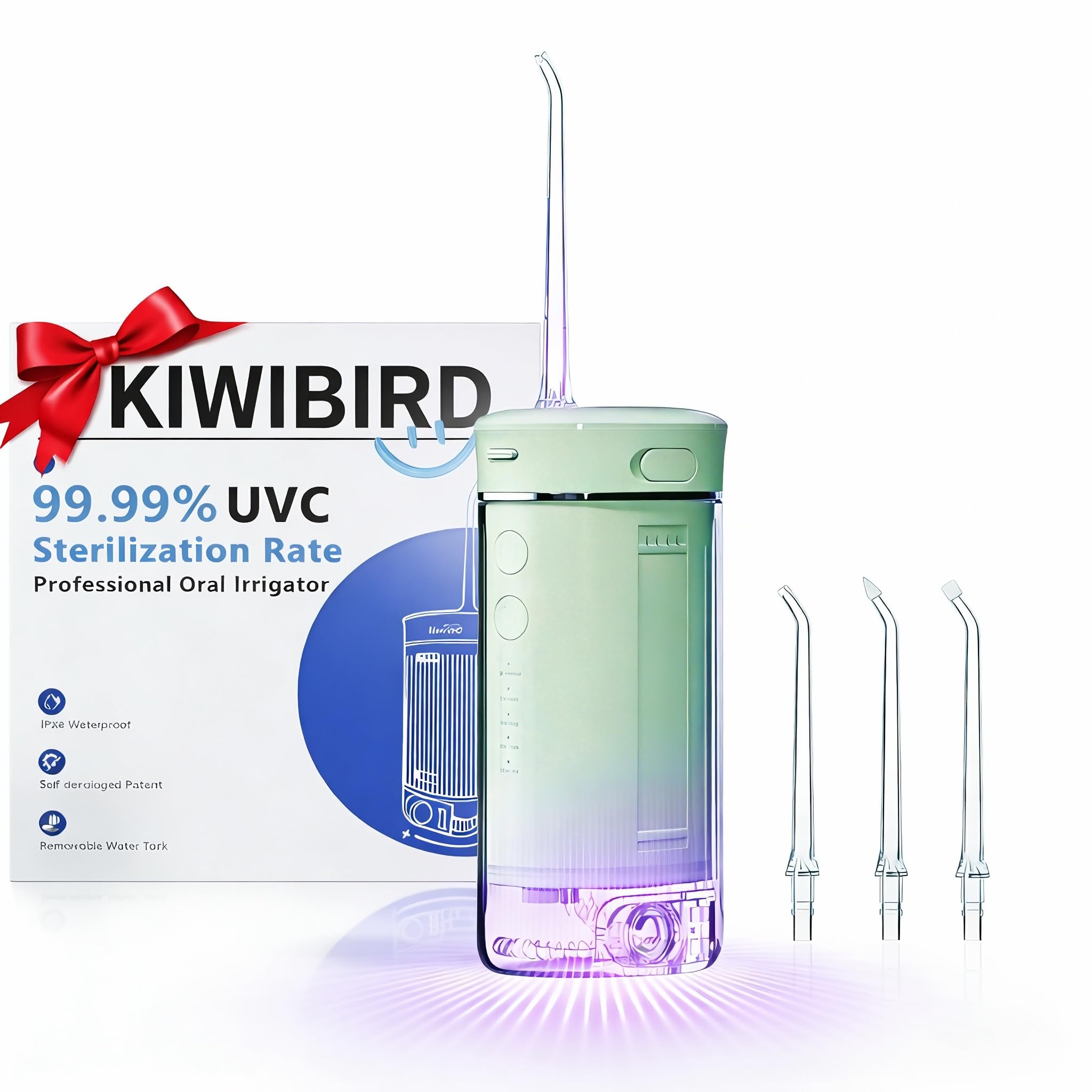 KIWIBIRD Mini Water Flosser with UVC Light